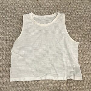 White Lululemon Crop Tank Top - Size 6
